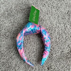 Lilly Pulitzer Pink, Blue & Teal Floral Knotted Headband
